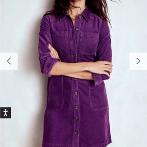 Boden Amanda Cord Shirt Dress